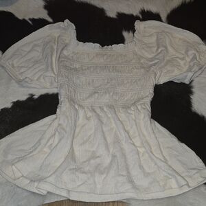 Wonder Nation Cream Women's Blouse